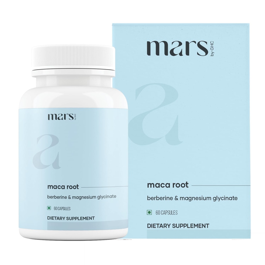 Mars by GHC Maca Root Kapsułki z Ginseng, Magnez & Berberine 124; Obsługuje Vitality & Ogólnie Well- Bycie 124; 60 Kapsułki Opakowanie z 1