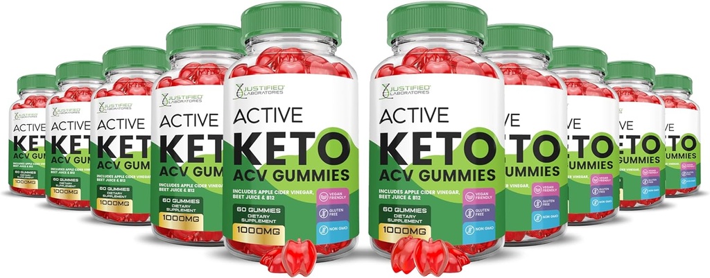 (10 pack) Active Keto ACV Gummies Advanced Formula 1000MG ActiveKeto Keto Gummies Jabłkowe cydr Sok winogronowy Sok gronowy B12 Wegan Non GMO 600 Gummys