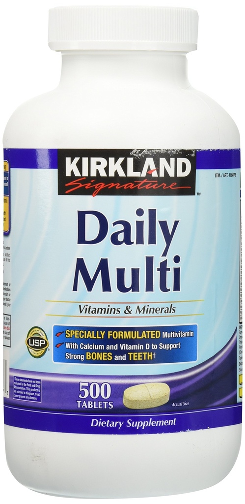 Kirkland Signature Daily Multi, 500 tabletek (2 opakowania)
