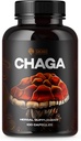 SIRUNES Mushroom Supplement Chaga Mushrooms Capsules 100 Count - 1000mg Natural Organic Mushrooms with Chaga Mushroom Powder - Suplement przeciwutleniający do wsparcia immunologicznego, Energy Boos
