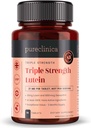 pureklinica Lutein 30 mg z Zeaksantyną 1000mcg - Triple Strength Supplement, 90 tabletek (3- Month Supply)