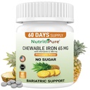 Żelaza do żucia Karbonyl 65 mg z witaminą C 180 mg (dla kobiet / mężczyzn) - tabletka w smaku ananasa 60