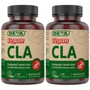 DEVA Vegan Vitamin Conjufared Linoleic Acid (CLA), from Non-GMO Safflower Oil, 90 kapsułki, 1- Pack