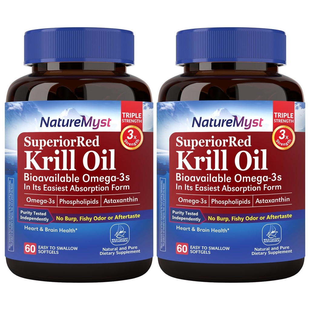 Oil kryla antarktycznego 1000 mg Softgels, Omega- 3 oleju kryla, EPA, DHA, Astaksantyny i fosfolipidów, Heart Health, 120 Softgels, Non-GMO, No Gluten, Made in The USA