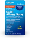 Basic Care 24 Hour Alergy Nasal Spray, Triamcynolon Acetamid 55 µg za spray, Alergia Medicine, Non-Drowsy, 0,57 fl oz (Opakowanie po 1)