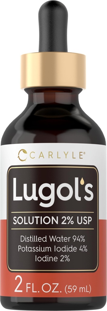 Carlyle Lugols Jod 2 Procent 2 fl oz 124; Jodek potasu i roztwór jodu 2% krople płynne