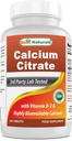 Best Naturals Calcium Citrate with Vitamin D-3 240 Tablets (240 Count (Pack of 1))