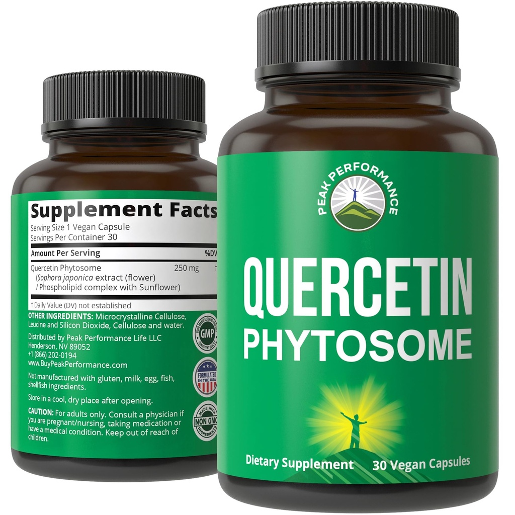 Szczytowa wydajność Ultra Phytosome Vegan Kapsułki Pure Quercetin - Rich Sophora Japonica Extract for Max Absorption Now. Quercetin 250 mg Suplement kapsułki. Wyprodukowane w USA