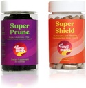 Fungiments Mushroom Supplements, trawienie / Immunitet Bundle, Super Prune 30 Count Gummies + Super Shield 60 Count Capsules