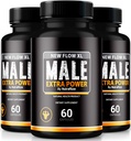 (3 Pack) Nowe kapsułki XL przepływu dla mężczyzn, NewFlow XL tabletki dla mężczyzn, Wszystkie Naturalne Formuły dla masy mięśniowej i maksymalnej wydajności, Oficjalne recenzje NewFlowXL (180 kapsułki)