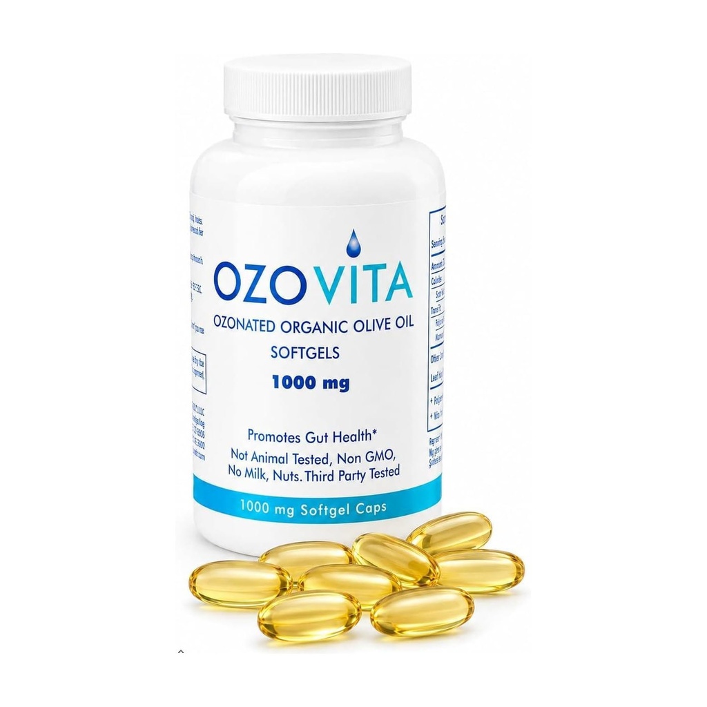 Wysoka potencja Ozonated Organic Extra Virgin Olive Oil Softgels 1000mg 124; Czyste natlenione kapsułki do immunologicznego wsparcia i Gut zdrowia 124; Organic Oxygen Infused Supplement