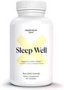 Sleep Well Natural Sleep Assistance - Non-Habit Formula Supplement dla dorosłych w / Magnezu, L- Theanine, GABA & Serotonina - Sen Supplement dla dorosłych (60 Kapsułki, 30 Służenia)