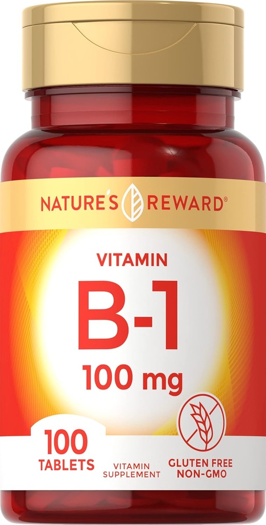 Witamina B1 100mg (tiamina) - 100 Hrabia - Wegetariański, Non- GMO & Gluten