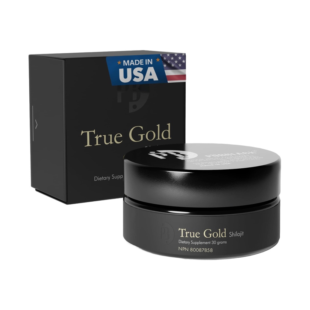 Żywa Resin Pure Gold Shilajit - Organic Shilajit Suplement z ponad 80 Minerałów - Wysoka biodostępność i przeciwutleniacz Supplement Mineralny - Autentyczne Gold Infused Resin 124; USA Made 60 Sługi