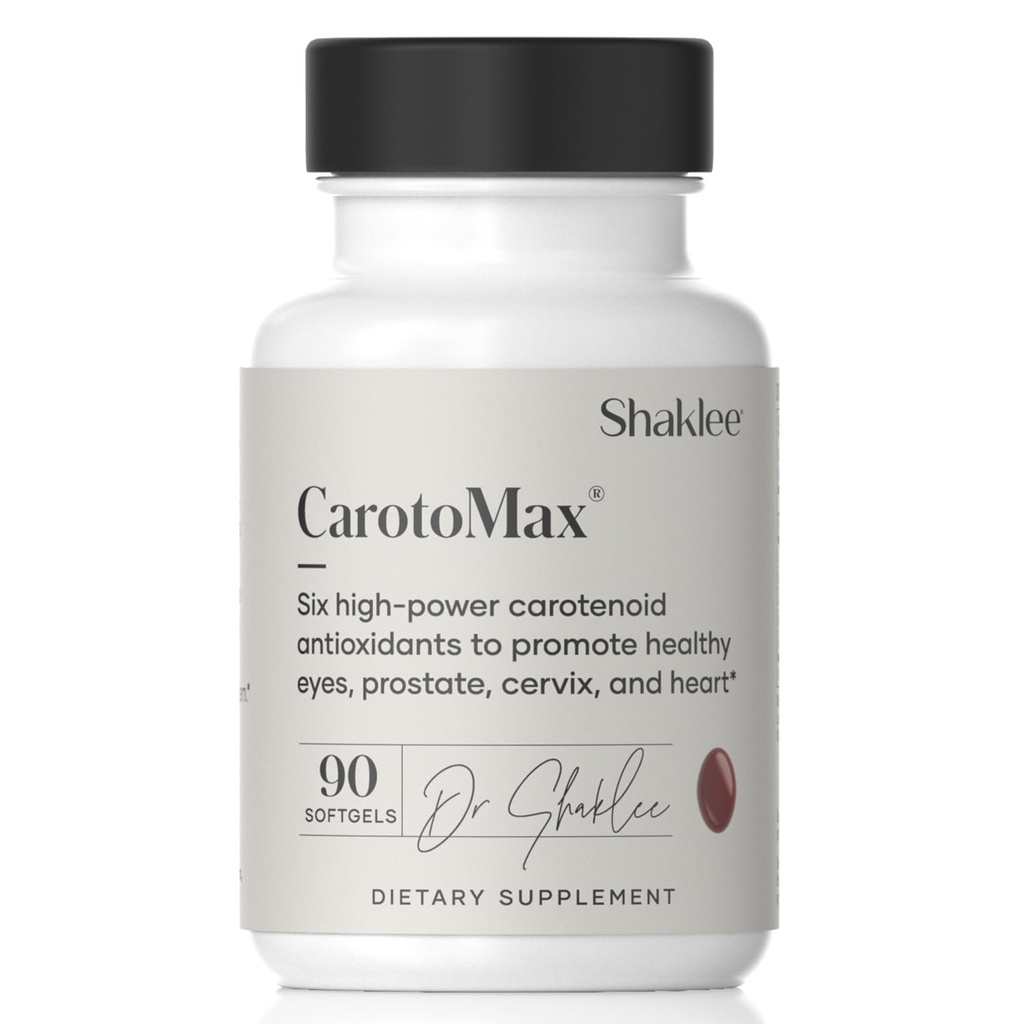 Shaklee - CarotoMax- Advanced Eye Health Formula w / 6 Key Carotenoids - Supports Vision - Lutein, Zeaksantyna, Beta- Carotene, Astaksantyna - Promotes Macular Health - 90 Softgels