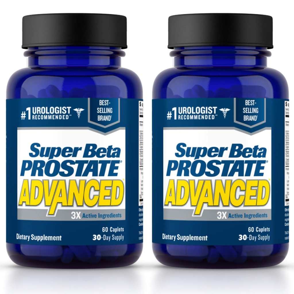SUPER BETA PROSTAT Zaawansowane - Promowanie snu, Wsparcie Bladder Empting. Prostate Supplement for Men 's Health with Beta Sitosterol, not Saw Palmetto. (120 kapsułek, 2 opakowania)