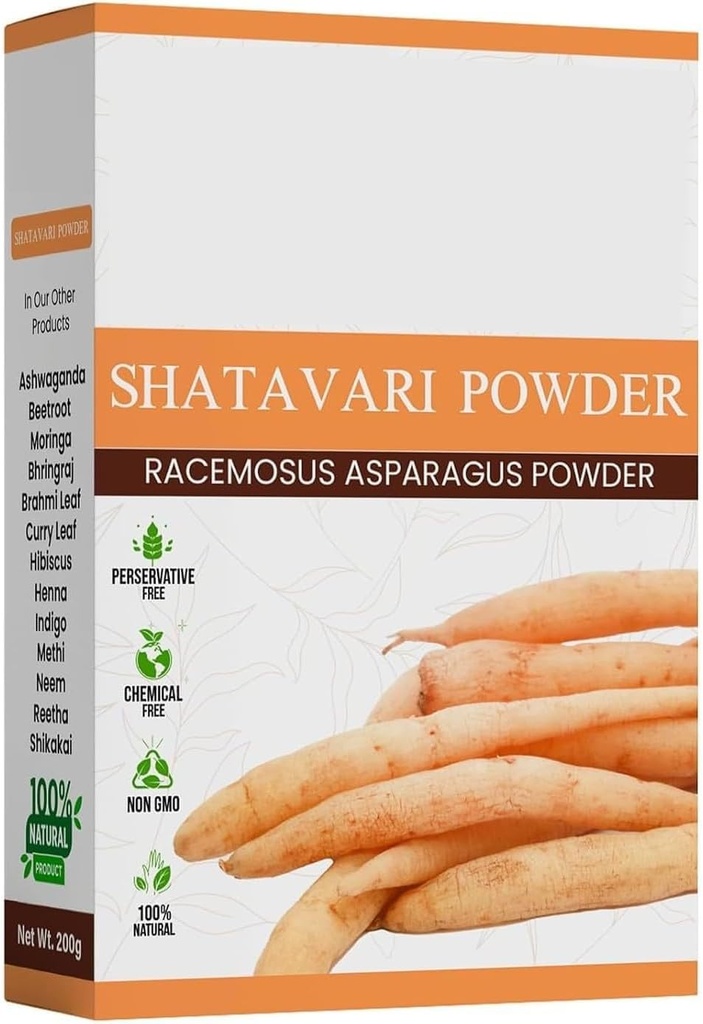 DURJA Shatavari Proszek 100g Bilans 124; Ayurvedic Support to Balance Women 's Hormones Bilans 124; Herbal Supplement Amending 124; Good for Healthy Disease & Reproductive System - 100g "...