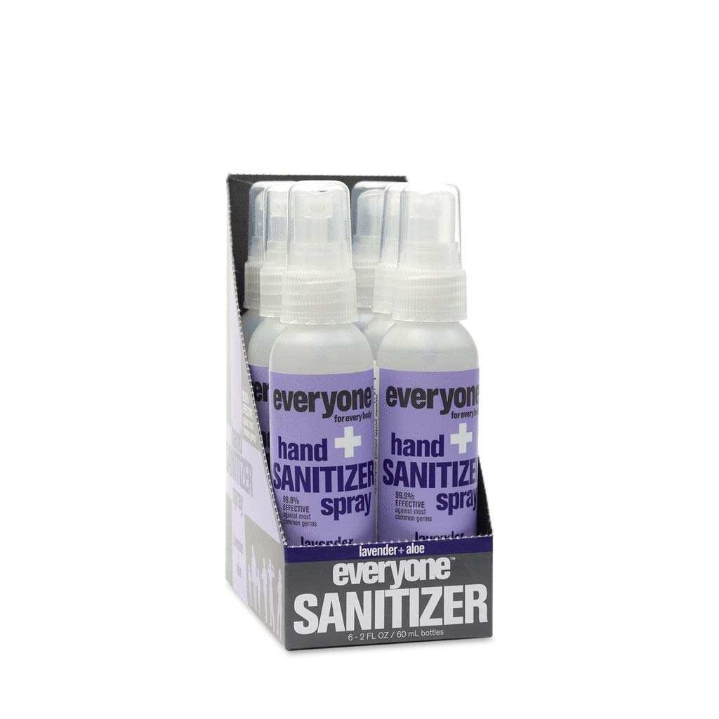Każdy dla każdego dezynfektora rąk ciała Spray, 2 unce, 6 Count Lavender i Aloe 12 Fl Oz