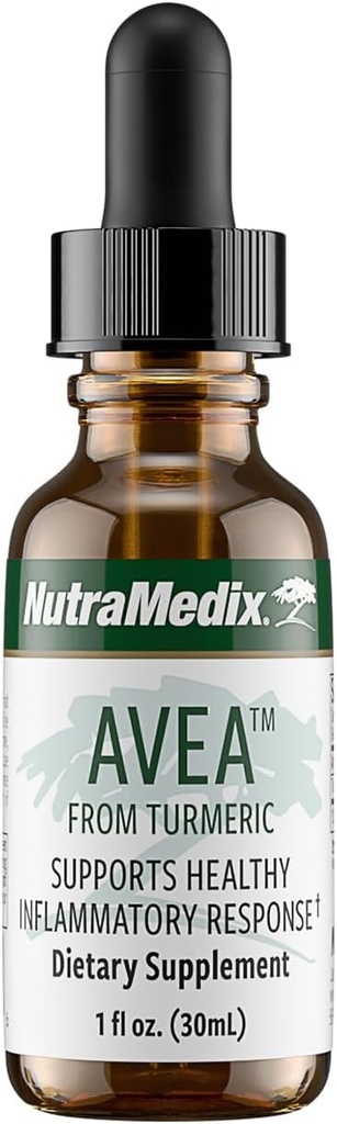 NutraMedix Avea Turmeric Extract - Liquid Turmeric Supplement for Stress, Mood Support & Promoting a Healthy Inflammatory Response - Daily Stress Relief Drops (1oz / 30ml)