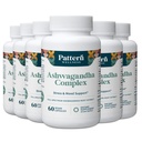 Pattern Wellness Ashwagandha Complex for Men & Women - KSM- 66 & Black Pepper Extract - Whole Body & Heart Health - Supports Stress & Mood - Non-GMO - 360 Vegan kapsułki