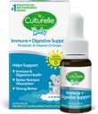 Culturelle Baby Probiotic + Witamina D Grow & Thrive Drops, 0,30 oz, Suplement dla niemowląt Probiotyki, Wspiera rozwój zdrowia