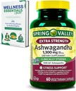 Extra Siła Ashwagandha 1300 mg, 60 Kapsułki wegetariańskie - Stres & Wsparcie Cognitive - Holistic Wellbeing, Soy Free, Gluten Free & Laktoza Free