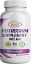 Suplement potasu HealthLife, 1020 mg, 60 Służenia, 120 kapsli, Biwęglan potasu