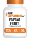 BulkSupplements.com Papaya Fruit Extract Kapsułki - z Carica Papaya, Herbal Supplement - Gluten Free, 1000mg, 2 kapsułki na Serving, 240 Hrabia (Opakowanie 1)