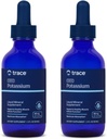 Ślad Minerały Potas jonowy - Suplement z potasu i magnezu - Płynny dodatek do łatwego wchłaniania mineralnego - Zdrowy mózg i mięśnie Suplement funkcji - 2 fl oz (2 Pack) (66 Służenie)