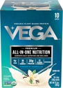 Vega Organic All- in- One Vegan Protein Powder, French Vanilla -Superfood Ingredients, Witaminy do wspierania odporności, Keto Friendly, Pea Protein for Women & Men, 13.5 oz (Packaging May Vary)