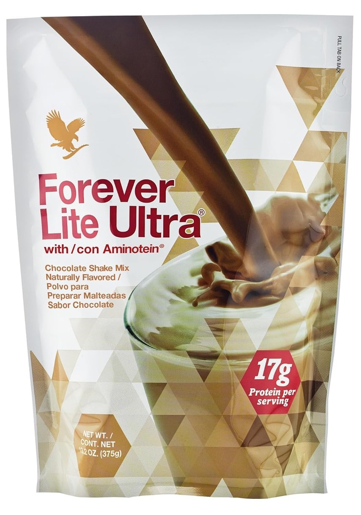 Lite Ultra Chocolate Protein Shake Mix z Aminoteiną, Napoje niskowęglowodanowe do masy mięśniowej Lean, 13,2 oz
