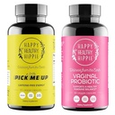Szczęśliwy zdrowy Hippie Probiotyki waginalne dla kobiet & Pick Me Up Natural Energy Pills