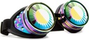 Gogle GloFX Polychrome Wormhole Kalejdoskop - Festival Rave Costume Cosplay Prism EDM 3D Spawanie gotyckie Gogle