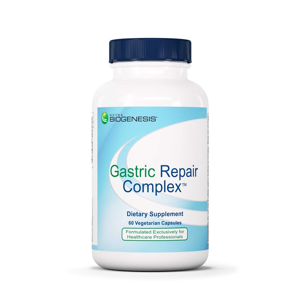 Nutra Biogenesis Gastric Support Complex - suplement DGL Licorice, ekstrakt Licorice Licorice Deglicyrhizised do maksymalnej absorpcji, Wsparcie trawienia z Mastic Gum, Aloe & Bismuth - 60 Kapsułki