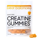 Bear Balanced Gummies dla mężczyzn i kobiet - Krepura ® Monohydrat kreatury, L- Theanine, L- Tyrozyna & B12 dla wzrostu mięśni, Siła, Skup, Energia & Zdrowie - Niskie Calorie, Cukier wolny, & Wegan