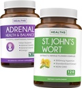 Adrenalina i ziele dziurawca zwyczajnego (4- Month Supply) Mood Harmony Pack - Wsparcie nadnerczy z L- Tyrosine (120 Kapsułek) i ziele dziurawca zwyczajnego z Powerfil 900mcg Hypericin 500 mg na kapsułkę (120 Kapsułek)