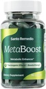 Santo Remedio MetaBoost, Suplement diety, Metabolic Enhancer, Zapewnia efekt termogeniczny, Zwiększa Calorie Burn, Zielona Herbata (Termogeniczne), Chrom i wapń, 60 Tabletki, Wegetariańskie