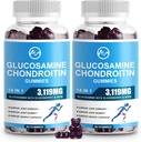 M cala Glukozamina Chondroitin Gumiaki, 1500mg Glukozamina & 1000mg MSM na Serving, Joint Supplement for Adult, Elderberry Flavor, 45 Służenie (Opakowanie 2)