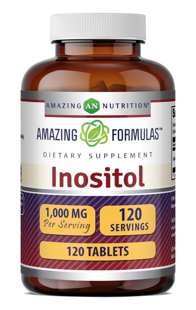 Amazing Supples Inositol Tablets Supplement Equipment 124; 1000 Mg per Serving Equipment 124; Witamina B8 Equipment 124; Nie-GMO Equipment 124; Gluten- Free Equipment 124; Made in USA (1 Pack, 120 Count)