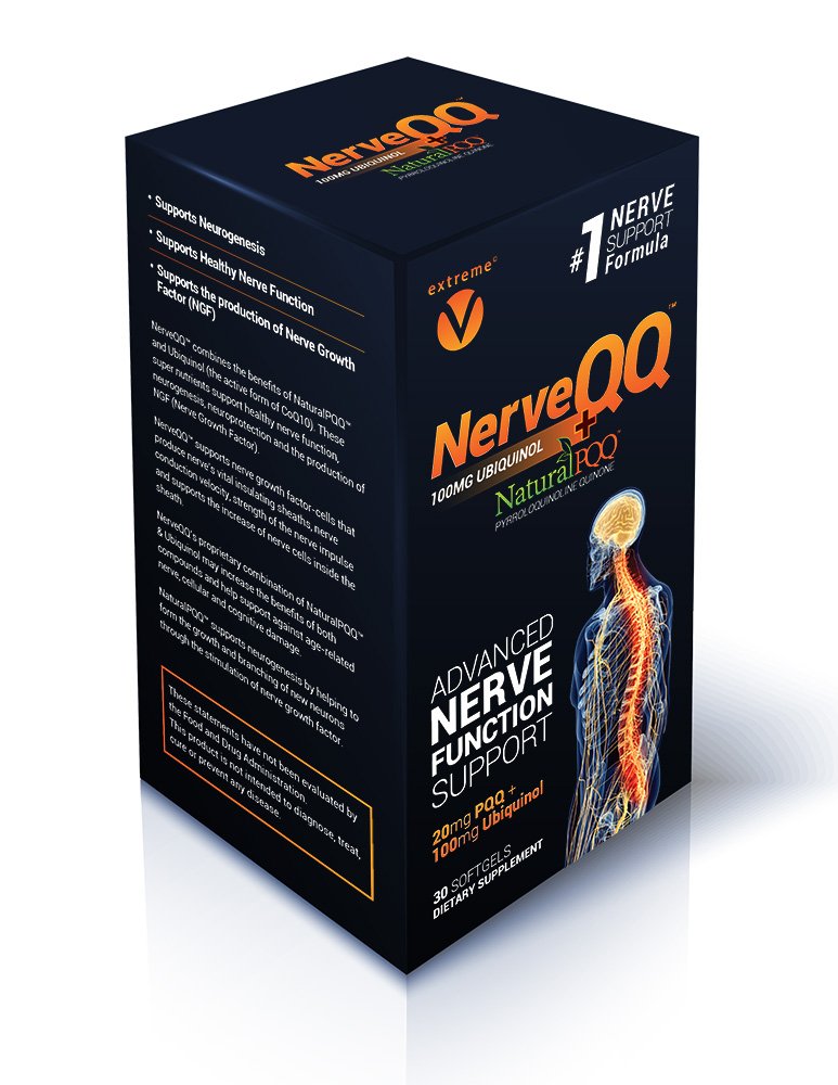NerveQQ Ultra Advanced Formula Neuropathy Support - # 1 Rekomendowane Nerve Growth Factor (NGF) Zdrowie i funkcja. 100 mg ubichinolu (QH) Plus naturalny PQQ 20 mg (wegetariańskie softgele)
