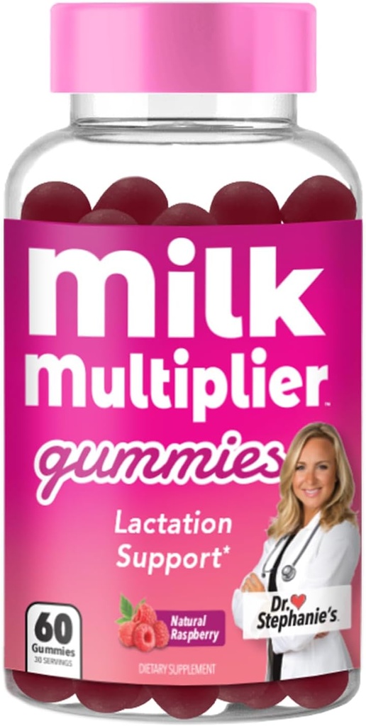 Doc Stephanie 's Milk Multiplier Lactation Support Gummies - Kozieradka bezpłatna suplement do karmienia piersią dla mleka zwiększenie - z mlekiem Thistle, koper siewny, Alfafa - Postpartum & Nursing Essentials