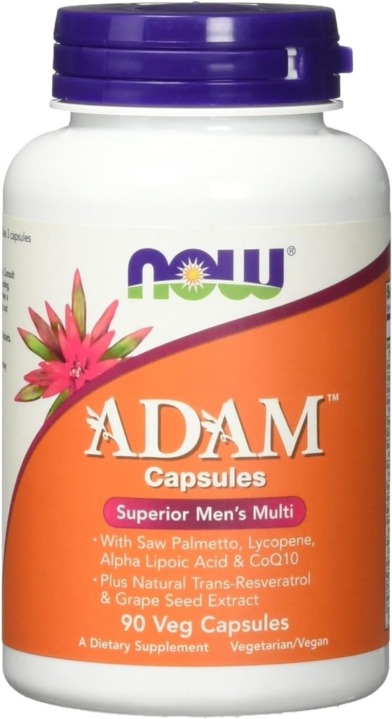 Teraz żywność ADAM Superior Mens Witamina wielokrotna 90 vcaps