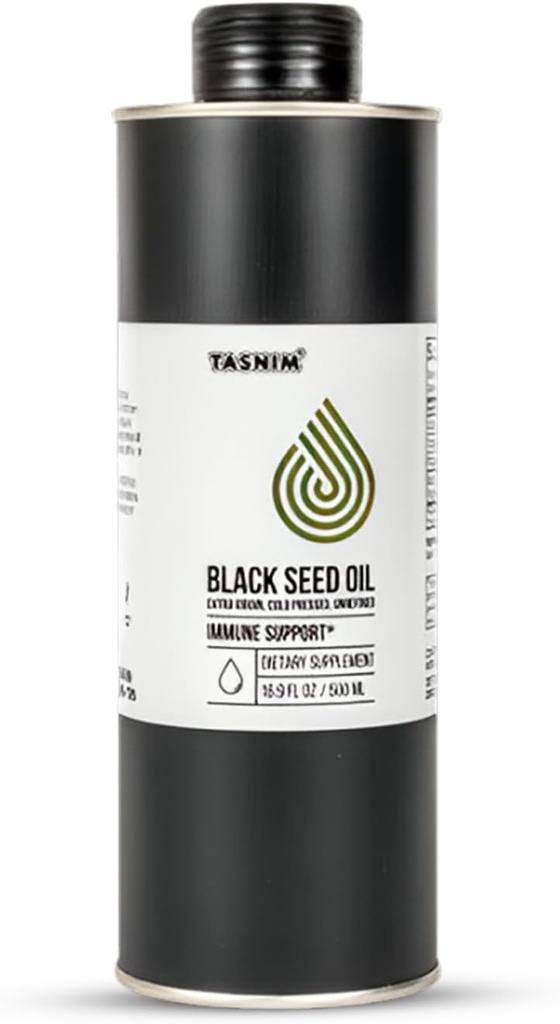 100% Etiopian BlackSeed Oil 16.9 Fl Oz - Cold Pressed Black Seed Oil for Immune Support, High Potency 5,7% - 21% Thymoquinone Skin, Hair & Overll Health - Unrafinted Black Cumin Seed Oil - Gluten Free