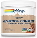 SOLARAY Fermented Organic Mushroom Complete, Proszek 124; Zdrowe wsparcie funkcji immunologicznych 124; 2000 mg na serv.