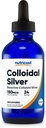Nutricost Colloidal Silver 4oz - Błękitne butelki szklane Cobalt, Bio-Active Colloidal Silver