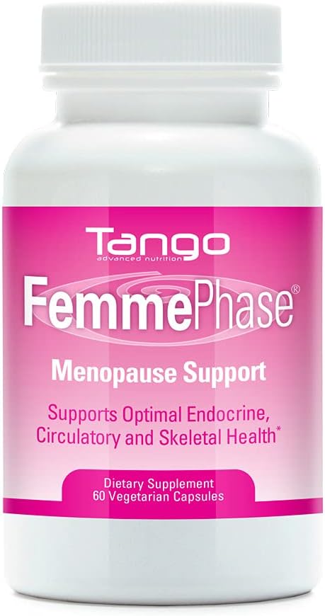 FemmePhase Advanced Menopauza Support Formuła: All- Natural Herbal Supplement for Hot Flash, Krampy, Zmęczenie, nocne poty i zmiany nastroju (60 Kapsułki wegetariańskie)