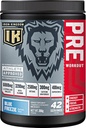 Żelazo Królestwo Wstępny trening Proszek dla mężczyzn i kobiet Kofeina, Beta Alanine i Aminos do intensywnej koncentracji Endurance & Pompa - Wstępny trening energii Drink Proszek Naturalny niebieski Freezie - 42 Służenie
