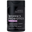 Sports Research ® Probiotyki Kobiet z Prebiotyką, 65 Miliard CFU - Kapsułki wegańskie dla Gut Health & Wsparcie pokarmowe, Probiotyki dla Kobiet z Żurawicą - Non-GMO Zweryfikowane & Gluten Free - 30 Count