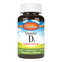 Carlson - witamina D3, 10000 j.m. (250 µg), suplementy witaminy D, wsparcie dla kości i odporności, witamina D3 Softgels, Heart Health, Gluten Free Witamina D kapsułki, 120 Softgels