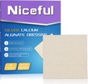 Silver Calcium Range Dressing 4X4, HSA FSA Kwalifikujące, Wysoce Absorbent Ag Srebrny Alginat Wapnia Opatrunek Pad Miękki, 5 szt.